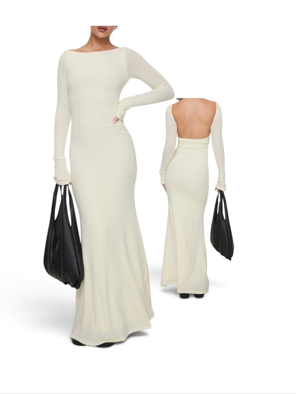 PRINCESS POLLY Snyder Open Back Long Sleeve